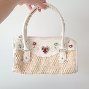 Y2K Wicker Charm Purse Shoulder Bag Retro
